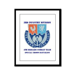 4BCTV4BCTSTB - M01 - 02 - DUI - 4th BCT - Special Troops Bn with Text - Framed Panel Print