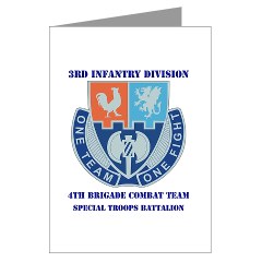 4BCTV4BCTSTB - M01 - 02 - DUI - 4th BCT - Special Troops Bn with Text - Greeting Cards (Pk of 20)