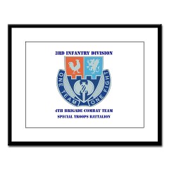4BCTV4BCTSTB - M01 - 02 - DUI - 4th BCT - Special Troops Bn with Text - Large Framed Print