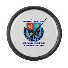 4BCTV4BCTSTB - M01 - 03 - DUI - 4th BCT - Special Troops Bn with Text - Large Wall Clock
