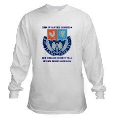 4BCTV4BCTSTB - A01 - 03 - DUI - 4th BCT - Special Troops Bn with Text - Long Sleeve T-Shirt