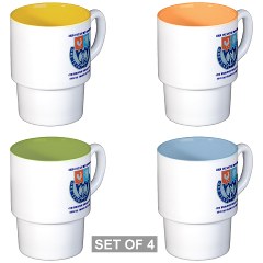 4BCTV4BCTSTB - M01 - 03 - DUI - 4th BCT - Special Troops Bn with Text - Stackable Mug Set (4 mugs)