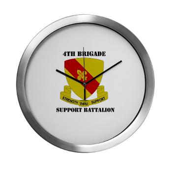 4BSB - M01 - 03 - DUI - 4th Bde - Support Battalion with Text Modern Wall Clock
