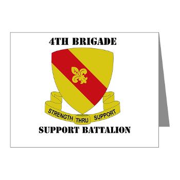 4BSB - M01 - 02 - DUI - 4th Bde - Support Battalion with Text Note Cards (Pk of 20) - Click Image to Close
