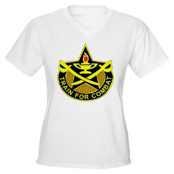4CAV - A01 - 04 - DUI - 4th Cavalry Brigade Women's V-Neck T-Shirt - Click Image to Close