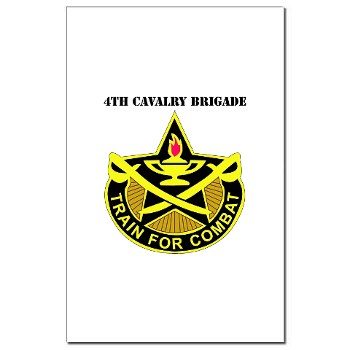 4CAV - M01 - 02 - DUI - 4th Cavalry Brigade with Text Mini Poster Print