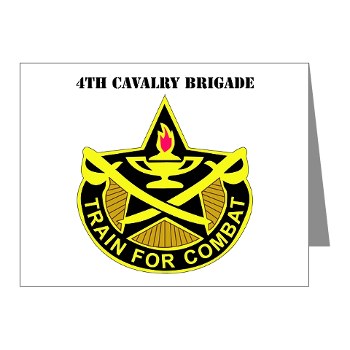 4CAV - M01 - 02 - DUI - 4th Cavalry Brigade with Text Note Cards (Pk of 20)