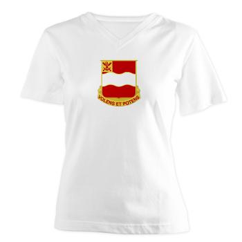 4EB - A01 - 04 - DUI - 4th Engineer Battalion - Women's V-Neck T-Shirt
