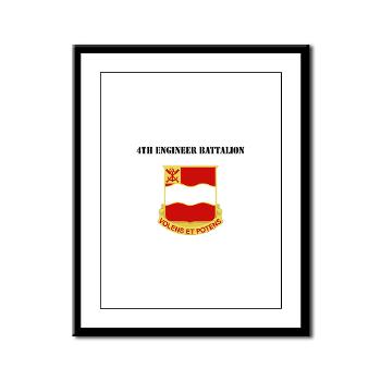 4EB - M01 - 02 - DUI - 4th Engineer Battalion with Text - Framed Panel Print - Click Image to Close