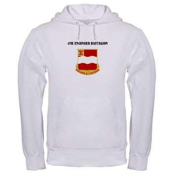 4EB - A01 - 03 - DUI - 4th Engineer Battalion with Text - Hooded Sweatshirt