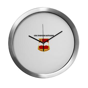 4EB - M01 - 03 - DUI - 4th Engineer Battalion with Text - Modern Wall Clock