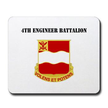 4EB - M01 - 03 - DUI - 4th Engineer Battalion with Text - Mousepad