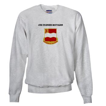 4EB - A01 - 03 - DUI - 4th Engineer Battalion with Text - Sweatshirt