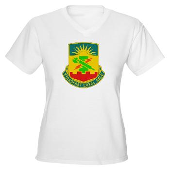 4HBCT4BCTSTB - A01 - 04 - DUI - 4th BCT - Special Troops Bn - Women's V-Neck T-Shirt - Click Image to Close