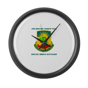 4HBCT4BCTSTB - A01 - 03 - DUI - 4th BCT - Special Troops Bn with Text - Large Wall Clock - Click Image to Close