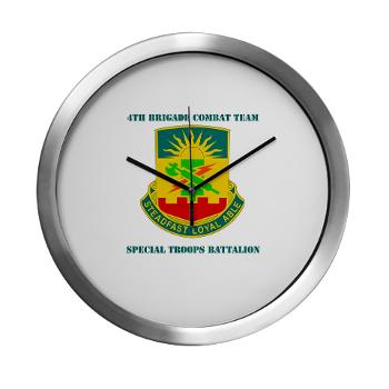4HBCT4BCTSTB - A01 - 03 - DUI - 4th BCT - Special Troops Bn with Text - Modern Wall Clock