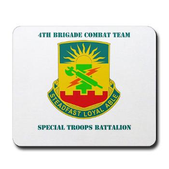 4HBCT4BCTSTB - A01 - 03 - DUI - 4th BCT - Special Troops Bn with Text - Mousepad