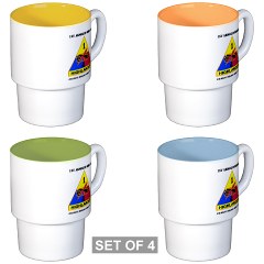 4HCTB - M01 - 03 - DUI - 4th Heavy BCT with Text Stackable Mug Set (4 mugs)