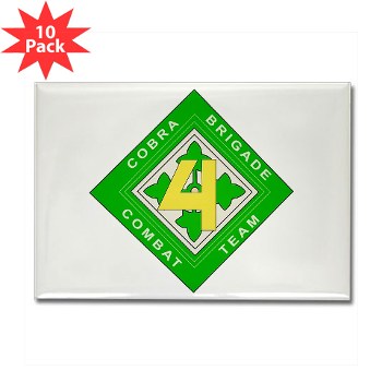 4HBCTC - M01 - 01 - DUI - 4th Heavy BCT - Cobras - Rectangle Magnet (10 pack) - Click Image to Close