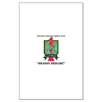 4HBCTDB - M01 - 02 - DUI - 4th HBCT - Dragon Brigade with text Large Framed Print - Click Image to Close
