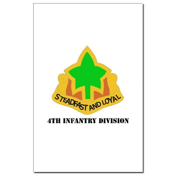 4ID - M01 - 02 - DUI - 4th Infantry Division with text Mini Poster Print - Click Image to Close