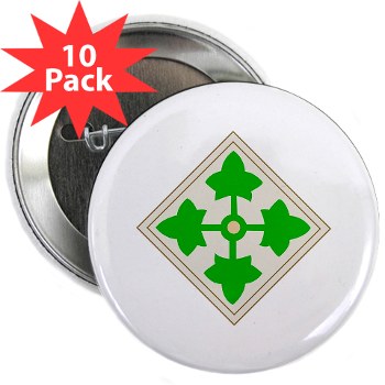 4ID - M01 - 01 - SSI - 4th Infantry Division 2.25" Button (10 pack)