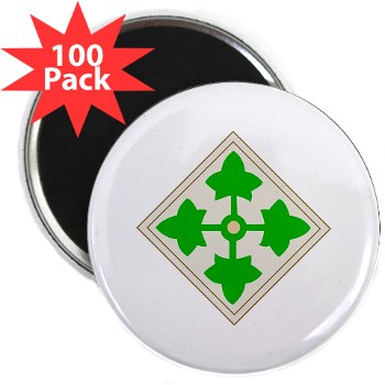 4ID - M01 - 01 - SSI - 4th Infantry Division 2.25" Magnet (100 pack) - Click Image to Close