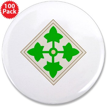 4ID - M01 - 01 - SSI - 4th Infantry Division 3.5" Button (100 pack)