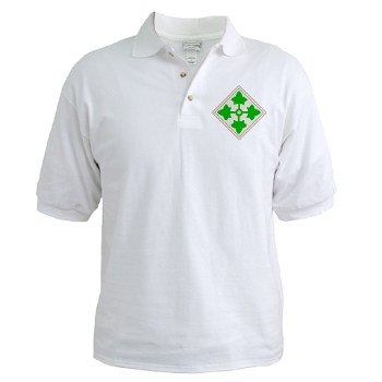 4ID - A01 - 04 - SSI - 4th Infantry Division Golf Shirt - Click Image to Close