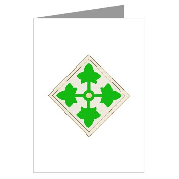4ID - M01 - 02 - SSI - 4th Infantry Division Greeting Cards (Pk of 10)