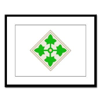 4ID - M01 - 02 - SSI - 4th Infantry Division Large Framed Print