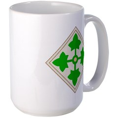4ID - M01 - 03 - SSI - 4th Infantry Division Large Mug - Click Image to Close