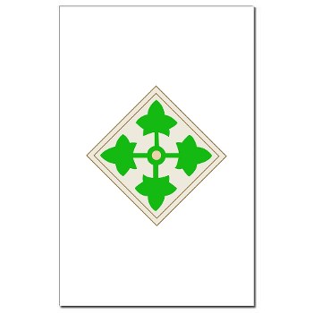 4ID - M01 - 02 - SSI - 4th Infantry Division Mini Poster Print - Click Image to Close