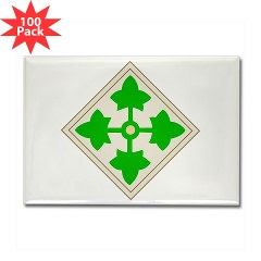 4ID - M01 - 01 - SSI - 4th Infantry Division Rectangle Magnet (100 pack) - Click Image to Close