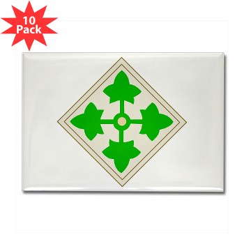 4ID - M01 - 01 - SSI - 4th Infantry Division Rectangle Magnet (10 pack) - Click Image to Close