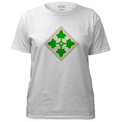 4ID - A01 - 04 - SSI - 4th Infantry Division Women's T-Shirt - Click Image to Close