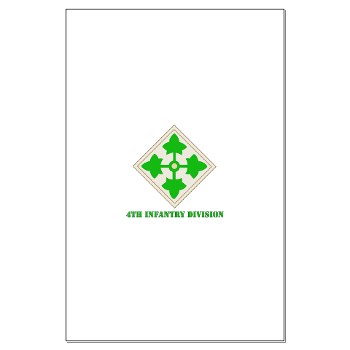 4ID - M01 - 02 - SSI - 4th Infantry Division with text Large Poster