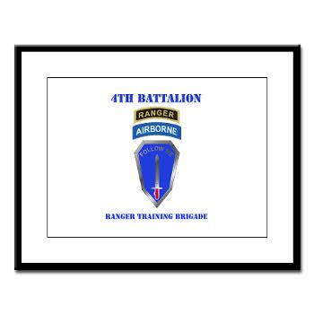 4RTB - M01 - 02 - DUI - 4th Ranger Training Brigade with Text - Large Framed Print - Click Image to Close