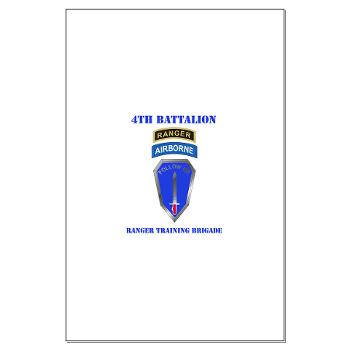 4RTB - M01 - 02 - DUI - 4th Ranger Training Brigade with Text - Large Poster