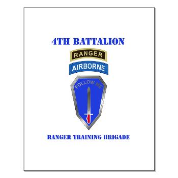 4RTB - M01 - 02 - DUI - 4th Ranger Training Brigade with Text - Small Poster