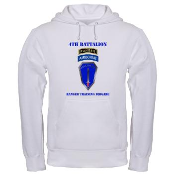 4RTB - A01 - 04 - DUI - 4th Ranger Training Bde with Text - Hooded Sweatshirt - Click Image to Close