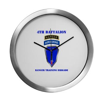 4RTB - M01 - 04 - DUI - 4th Ranger Training Bde with Text - Modern Wall Clock - Click Image to Close
