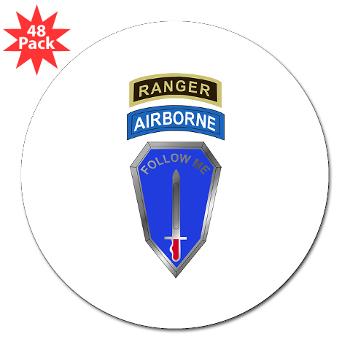 4RTB - M01 - 01 - DUI - 4th Ranger Training Bde - 3" Lapel Sticker (48 pk)