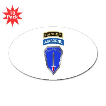 4RTB - M01 - 01 - DUI - 4th Ranger Training Bde - Sticker (Oval 10 pk) - Click Image to Close