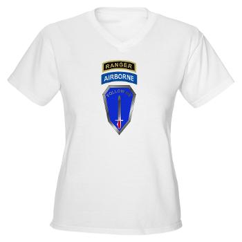 4RTB - A01 - 04 - DUI - 4th Ranger Training Bde - Women's V -Neck T-Shirt