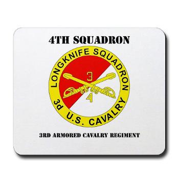 4S3ACR - M01 - 03 - DUI - 4th Sqdrn (Aviation) - 3rd ACR with Text - Mousepad