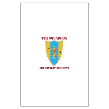 4S4CR - M01 - 02 - DUI - 4th Squadron - 4th Cavalry Regt with Text - Large Poster