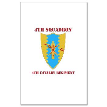 4S4CR - M01 - 02 - DUI - 4th Squadron - 4th Cavalry Regt with Text - Mini Poster Print
