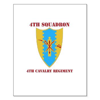 4S4CR - M01 - 02 - DUI - 4th Squadron - 4th Cavalry Regt with Text - Small Poster
