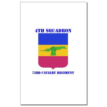 4S73CR - M01 - 02 - DUI - 4th Sqdrn - 73rd Cavalry Regiment with Text Mini Poster Print